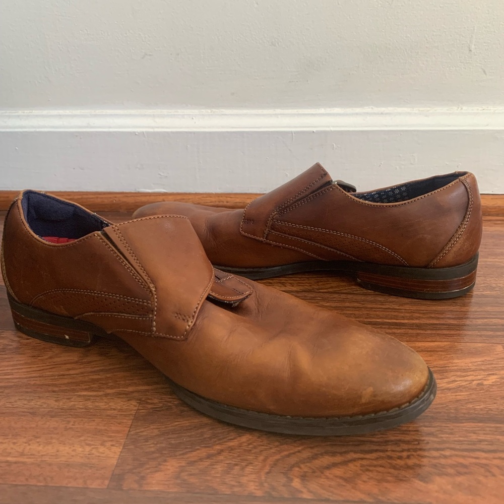 Stacy Adams Karcher Monk Strap Cognac Size 8 M - image 4